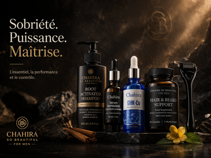Coffret Repousse Cheveux Barbe Chahira for Men – contenu du coffret