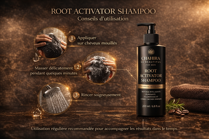 Root Activator Shampoo : Shampooing Pousse & Densité (200 ml)