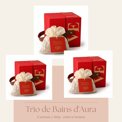 Trio de Bains d'Aura – Infusions de Bain Prêtes à l'Emploi (150g)