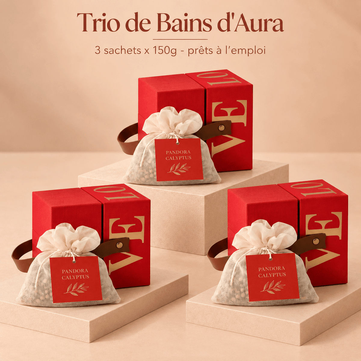 Bains d'Aura - Le Trio – Infusions de Bain Prêtes à l'Emploi (150g)
