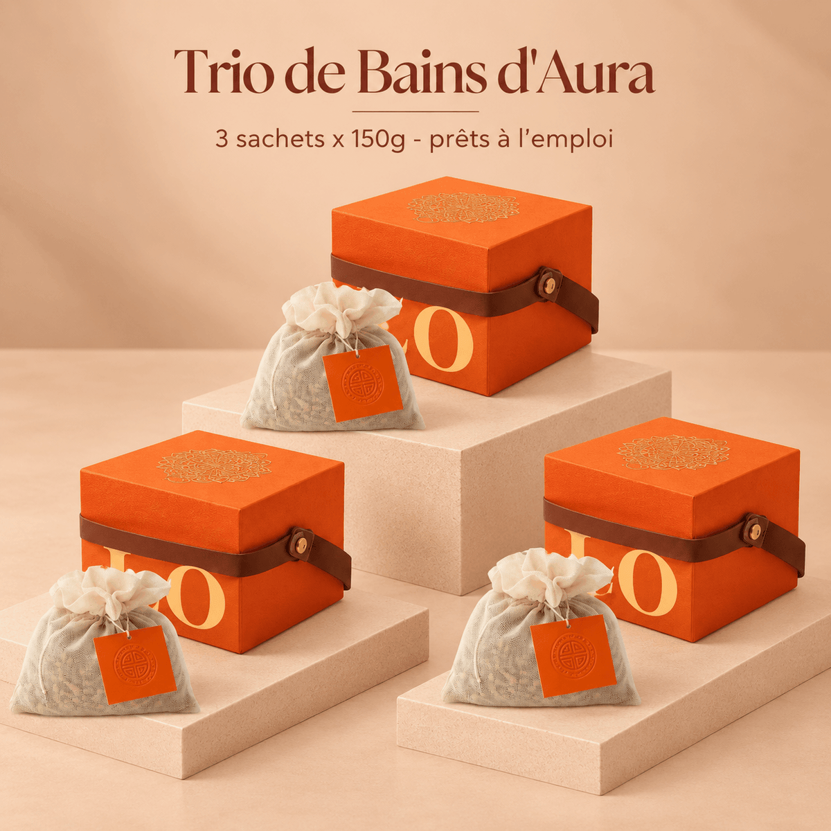 Bains d'Aura - Le Trio – Infusions de Bain Prêtes à l'Emploi (150g)